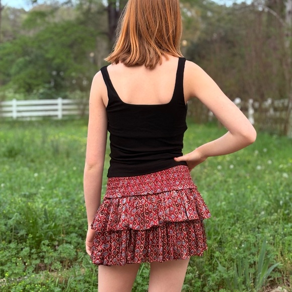 RESET by Jane Red, Floral, Mini Skirt - Picture 4 of 6